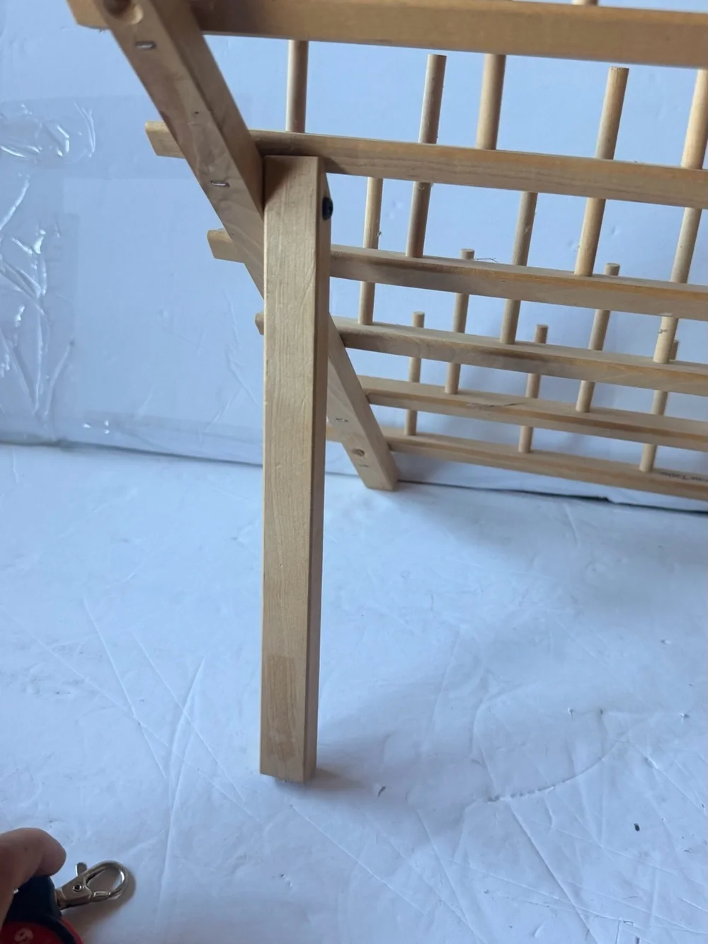 Natural Wood Multi-Peg Wall Rack
